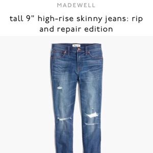 9” in high rise Jeans from Madewell